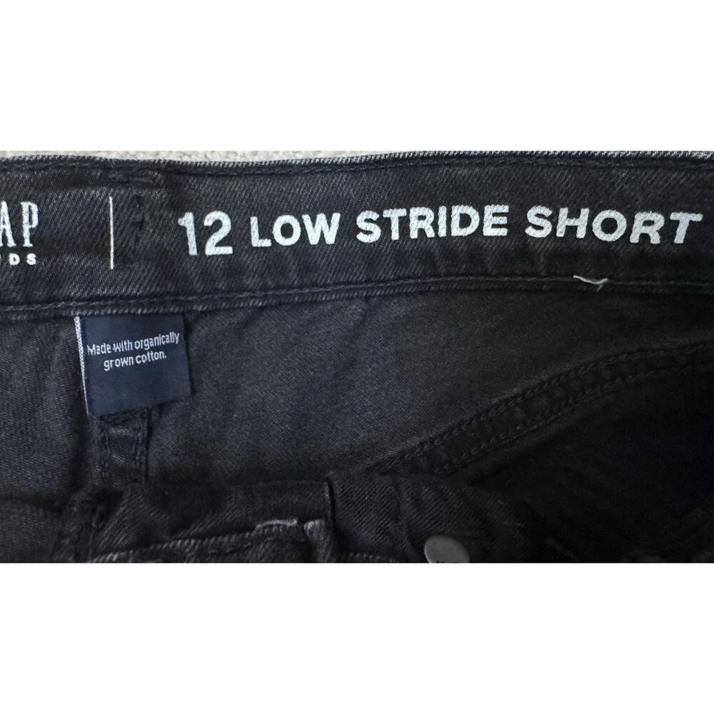 Gap Girls 12 Black Distressed Jean Shorts